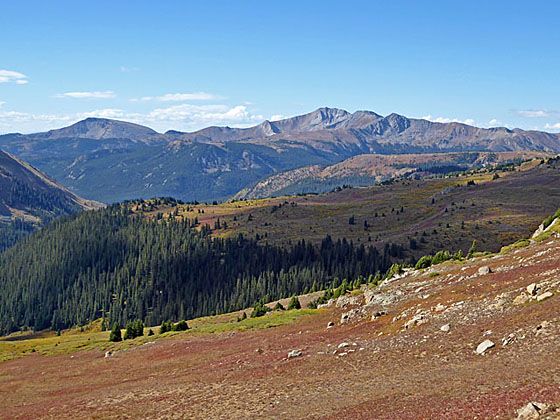 American Flag Mountain and Italian Mountain  from the saddle