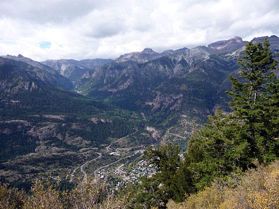 Great views to the southwest with Ouray in the foreground 