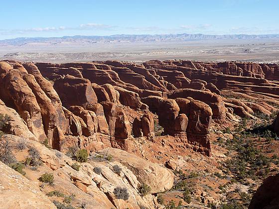 Great view of the fins located to the east of the trail. 