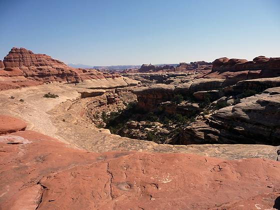 View down Lost Canyon on a clear day 