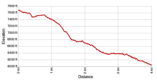 Elevation Profile - Hannig to Saas Fee